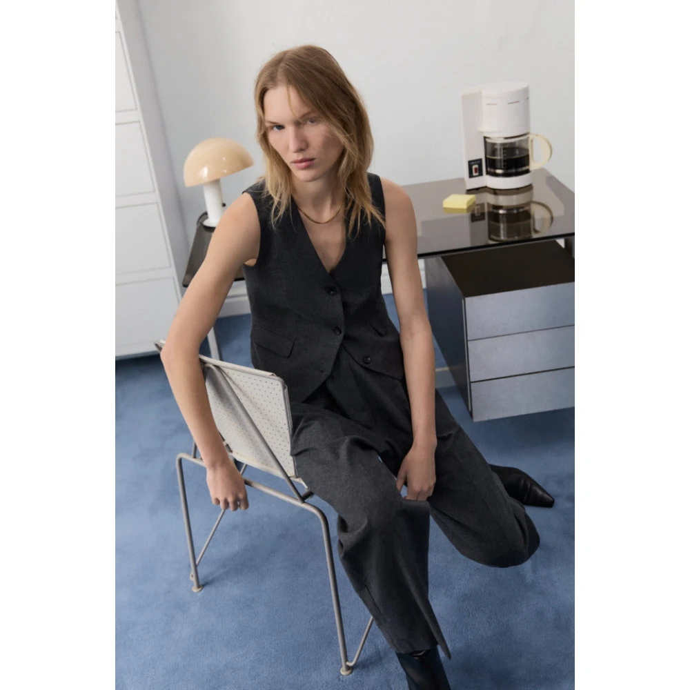 The New Society Jogger-style Tailored Pants Gray Dames