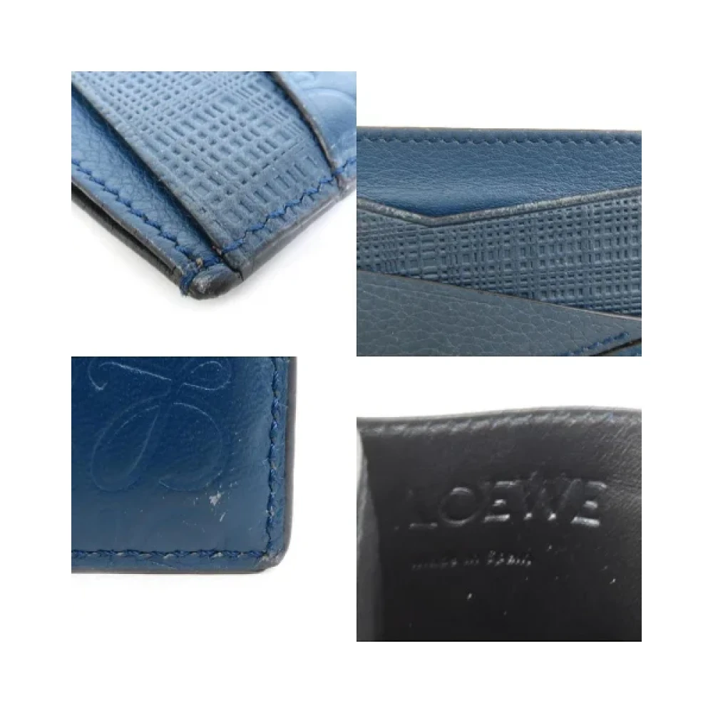 Loewe Pre-owned Leather wallets Blue Dames