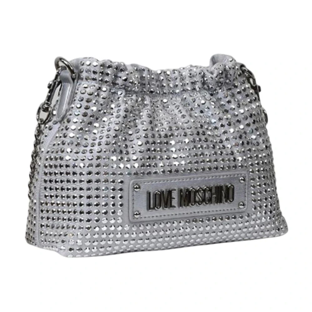 Moschino Zilveren Synthetische Dames Schoudertas Gray Dames