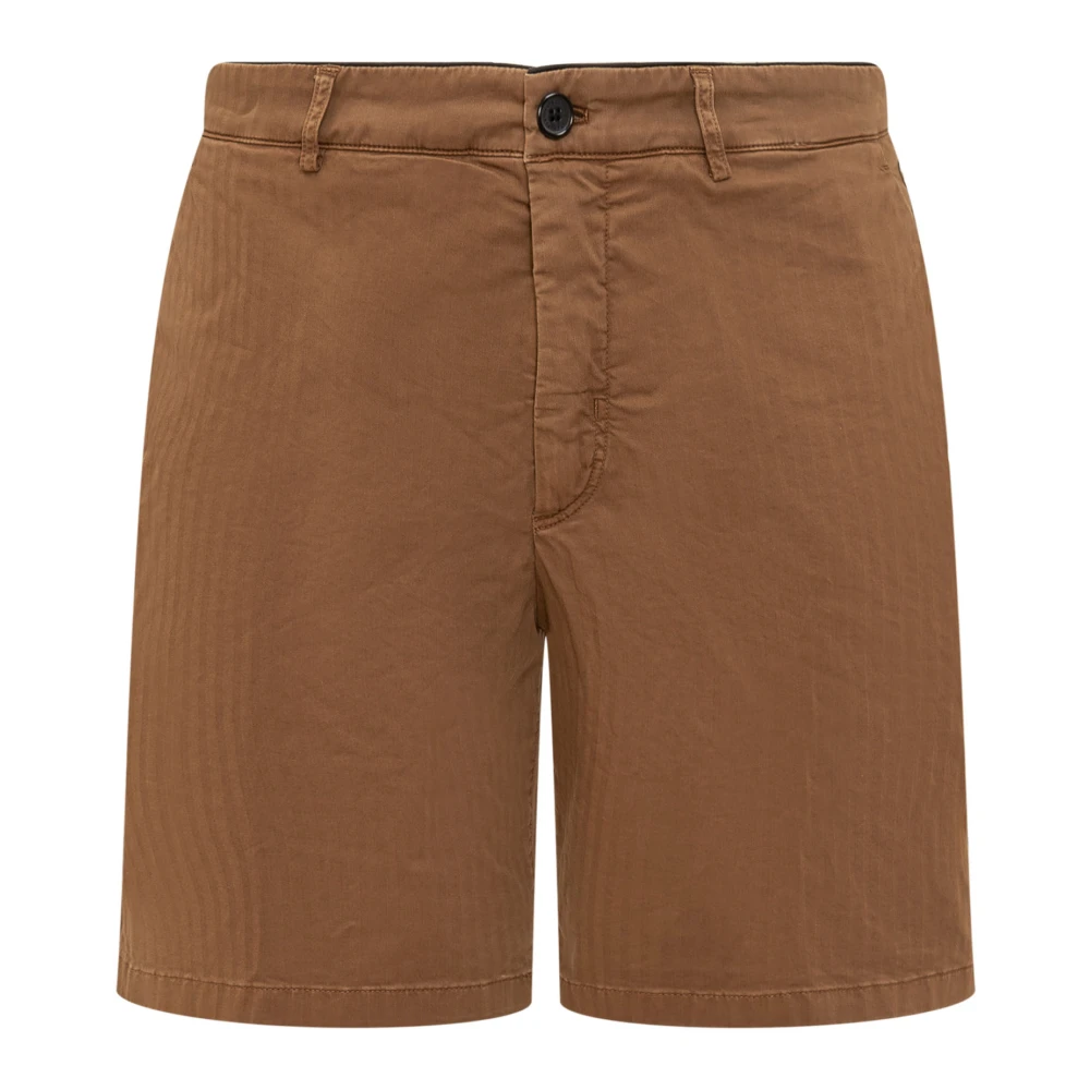 DEPARTMENT FIVE Shorts med knapp och dragkedja och fickor Brown, Herr