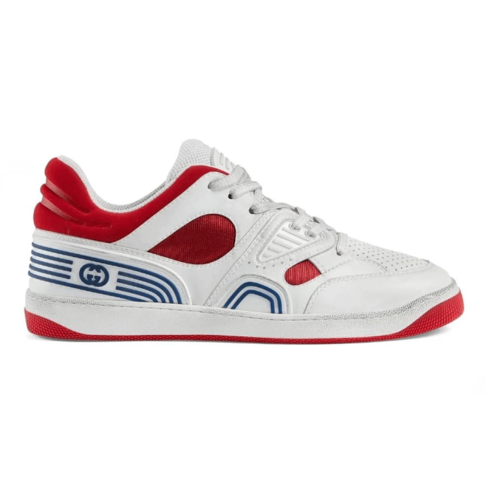 Gucci Basket sneakers met veters Heren Schoenen Wit