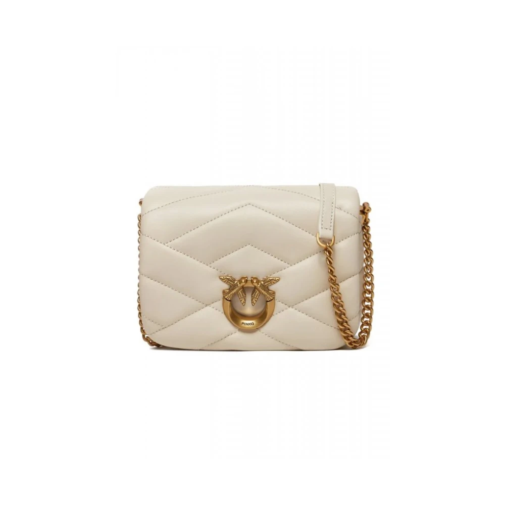 Pinko Women's White Love Click Puff Baby Bag