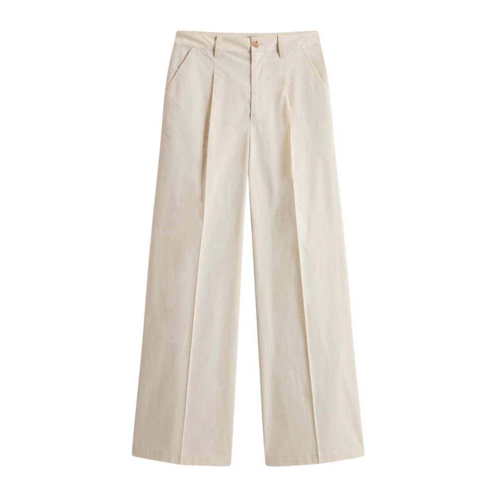 Woolrich Wijde Pijp Chino Broek Beige Dames