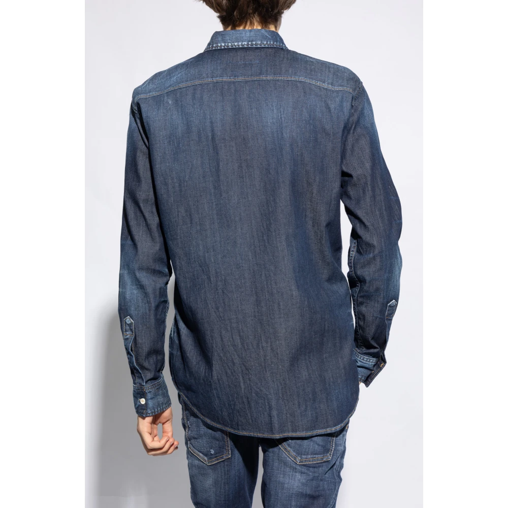 Dsquared2 Denim overhemd Blue Heren