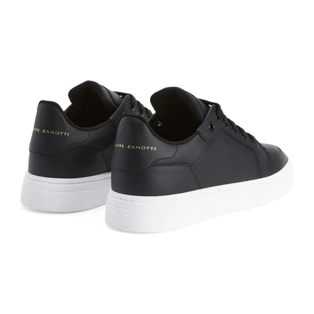 giuseppe zanotti Zwarte Leren Gz94 Sneakers Black Heren