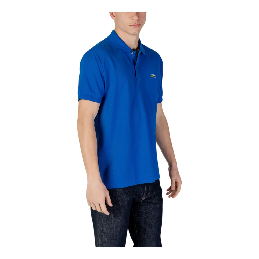 Lacoste Blauw Katoenen Poloshirt met knoopsluiting Blue Heren