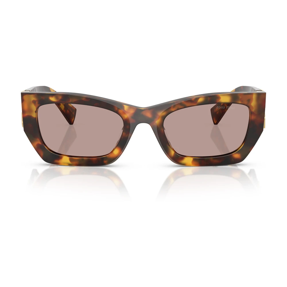 Miu Miu Women's Brown Mu 09Ws 14L20i Woman Sunglasses Acetate Turtle Squared Normal - Image 4