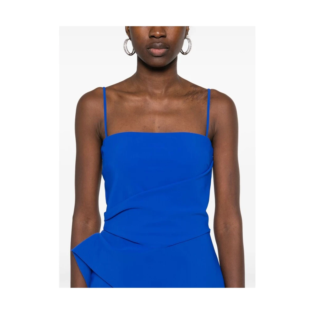 Chiara Boni Koningsblauwe Draperie Jurk Blue Dames