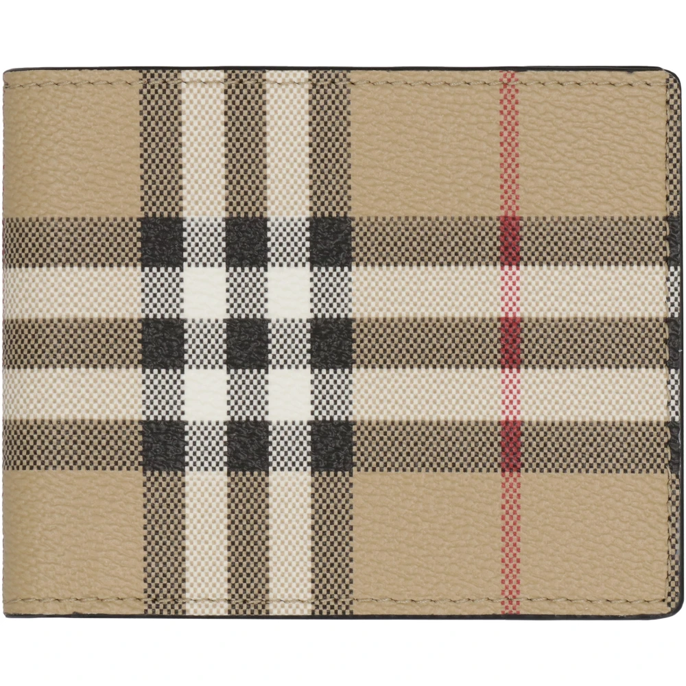 Burberry Vintage Check Print Portemonnee Beige Heren