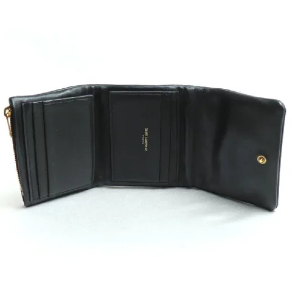Yves Saint Laurent Vintage Pre-owned Leather wallets Black Dames