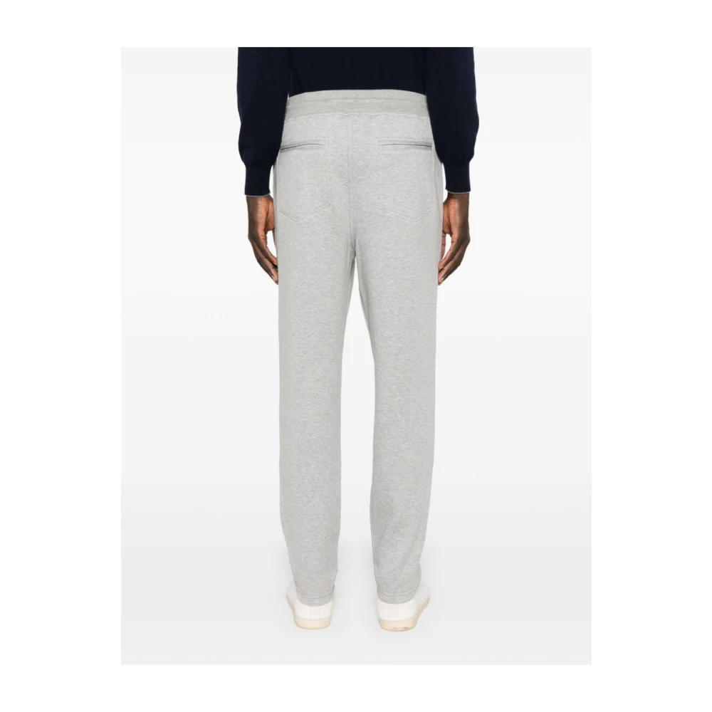 BRUNELLO CUCINELLI Grijze joggingbroek met elastische taille Gray Heren
