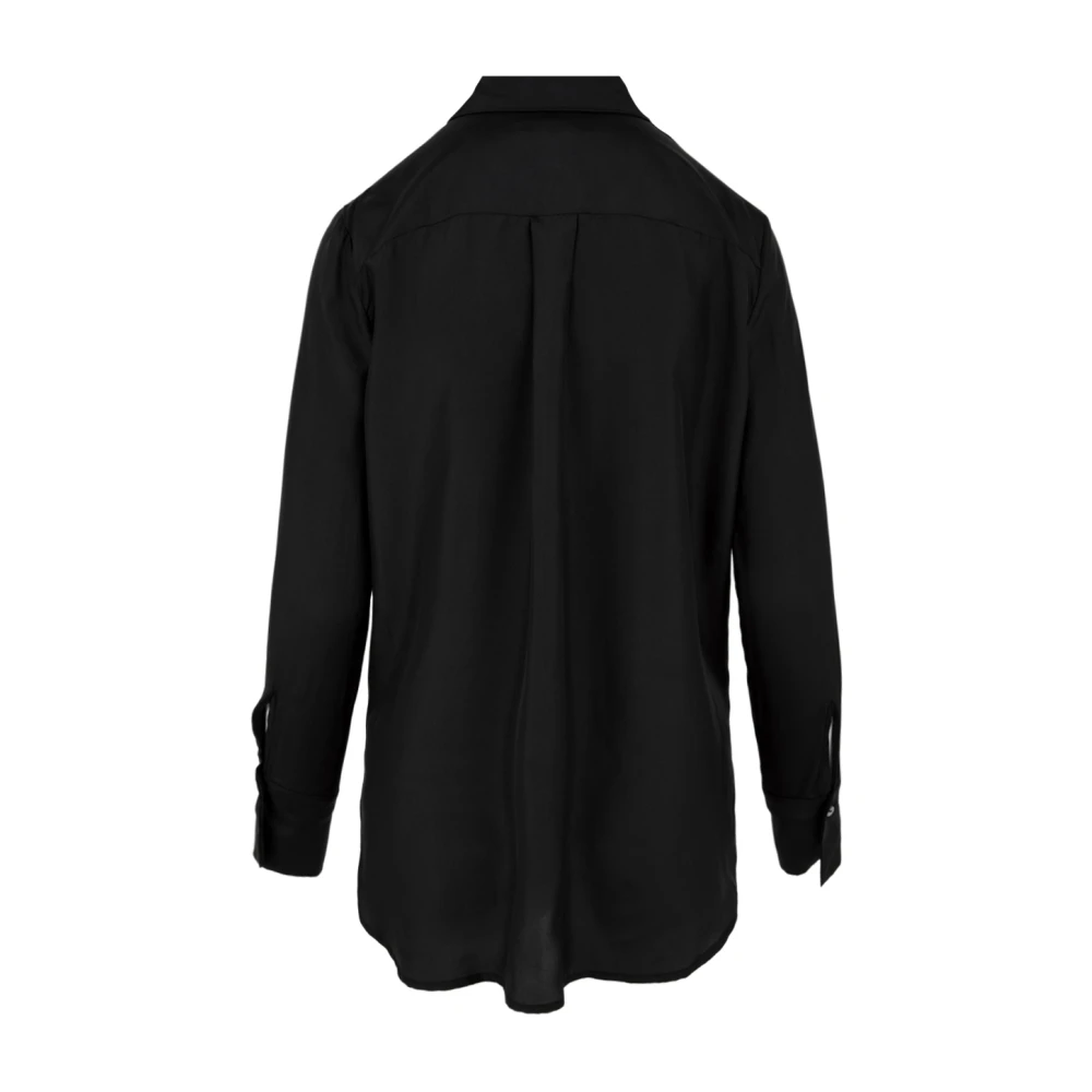 Douuod Woman Zwarte Brioche Shirt Black Dames