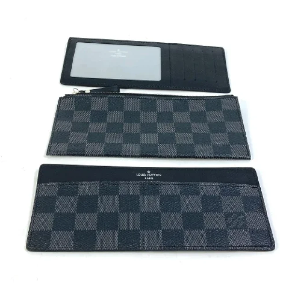 Louis Vuitton Vintage Pre-owned Cotton wallets Black Dames