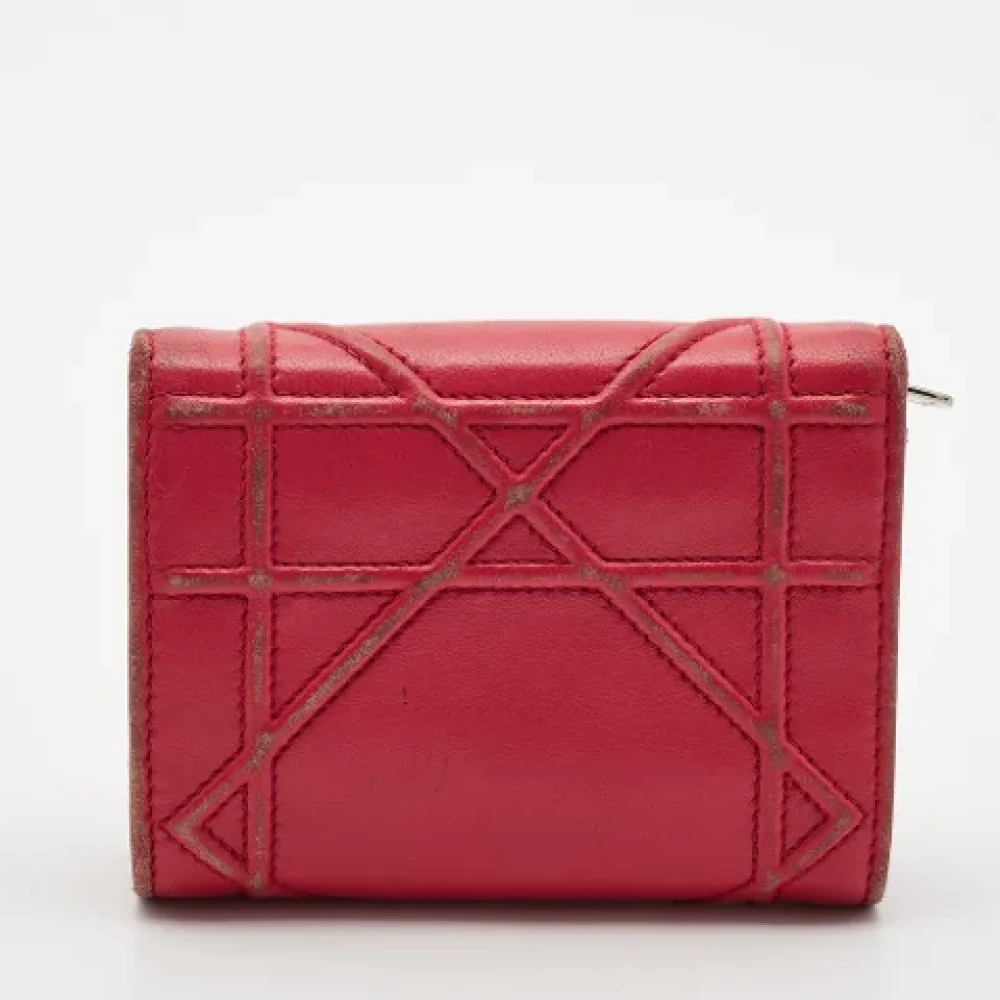 Dior Vintage Pre-owned Leather wallets Pink Dames