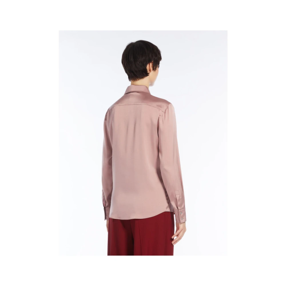 Max Mara Zijden Overhemd Array Large Pink Dames