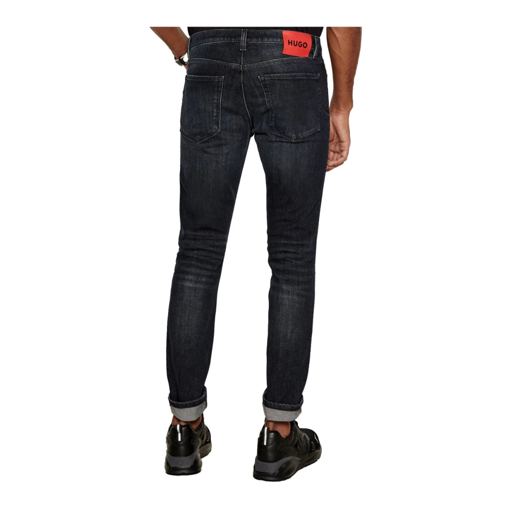 Hugo Boss Donker Denim Slim Stretch Jeans Gray Heren