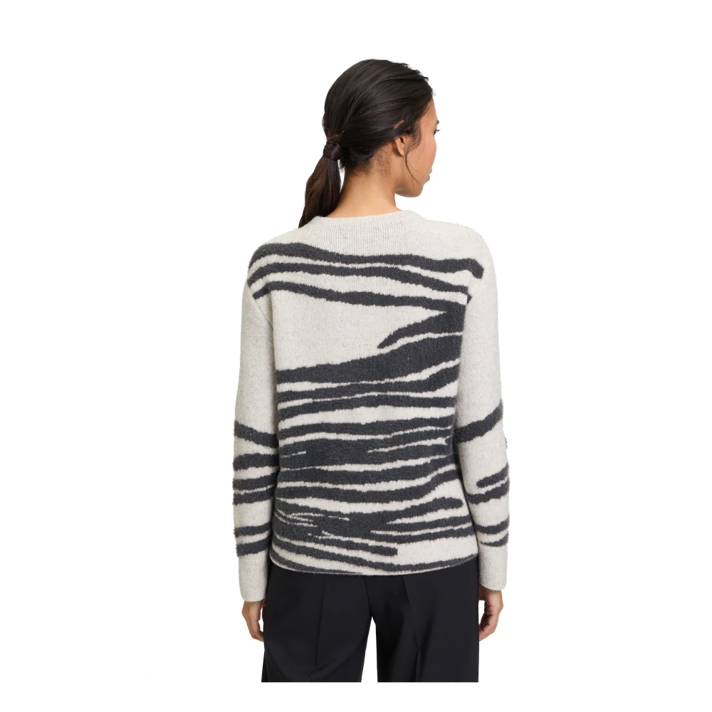 Betty Barclay Jacquard Gebreide Trui met Dierenprint Multicolor Dames