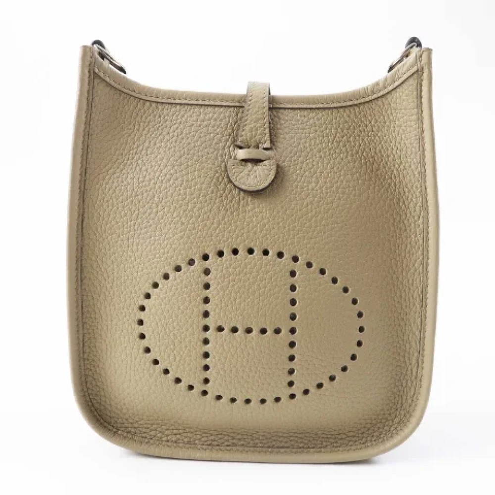 Hermès Vintage Pre-owned Leather shoulder-bags Beige Dames