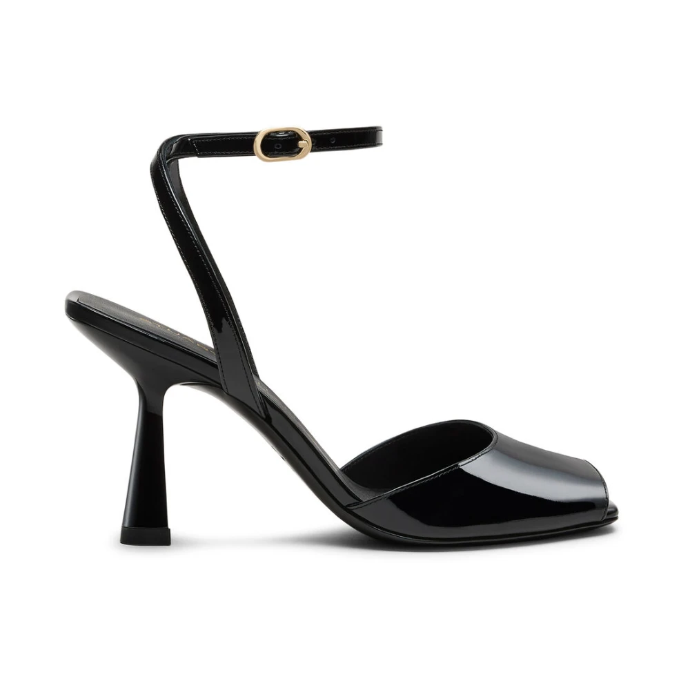 Stuart Weitzman Women's Black High Heel Sandals, 8 Uk, Val Sandal 85