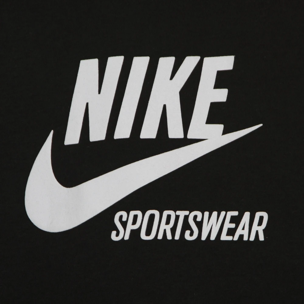 Nike Zwarte Fleece Hoodie met Koord Black Dames