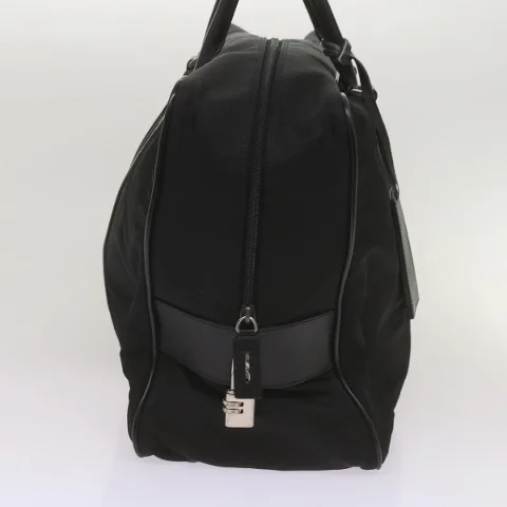 Prada Vintage Pre-owned Fabric travel-bags Black Dames