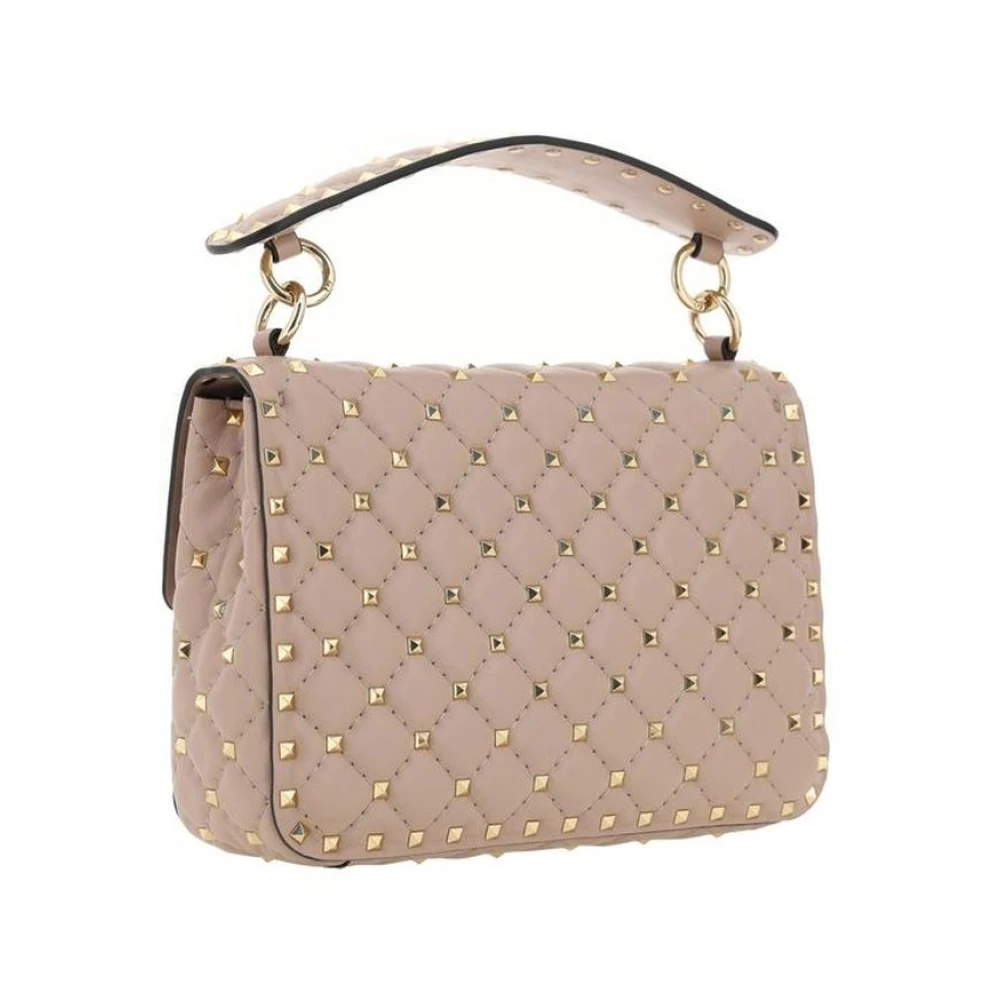 Valentino Garavani Gestikte Schoudertas met Studs Pink Dames