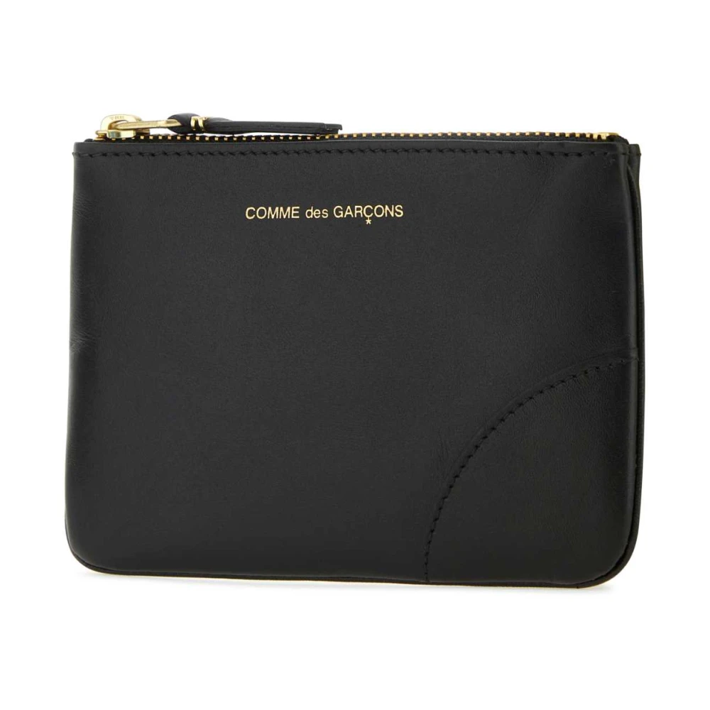 Comme des Garçons Zwarte leren munthoes portemonnee Black Dames