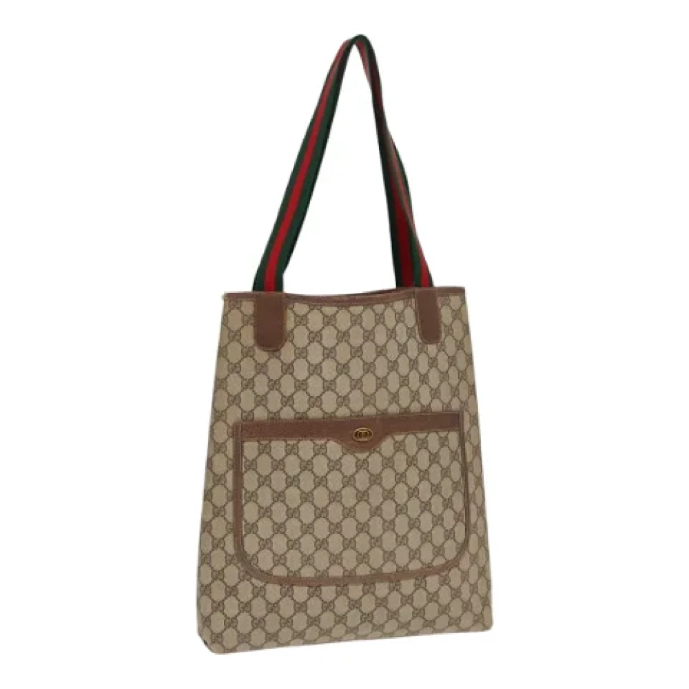 Gucci Vintage Pre-owned Leather handbags Beige Dames