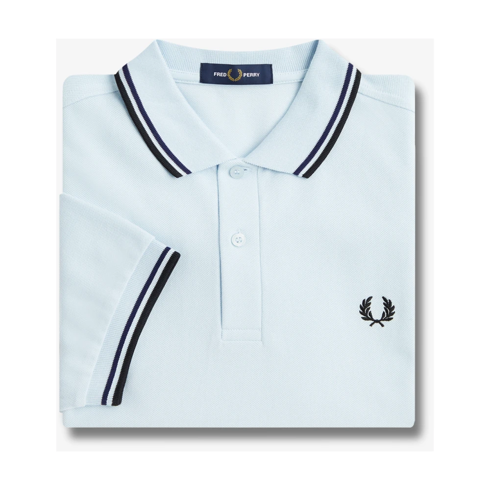 Fred Perry R30 Light Ice Twin Tipped Polo Shirt Blue Heren