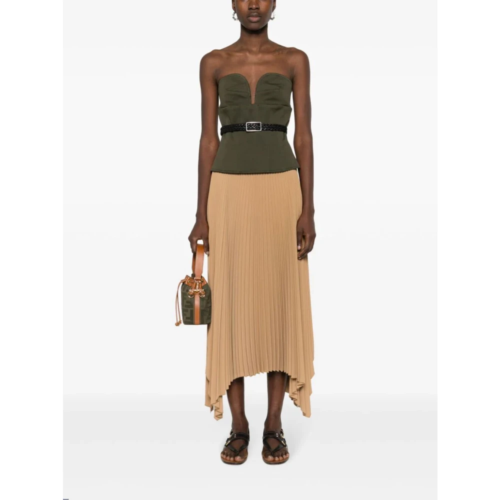 Max Mara Cacao Bruin Stijlvol Modieuze Jurk Green Dames