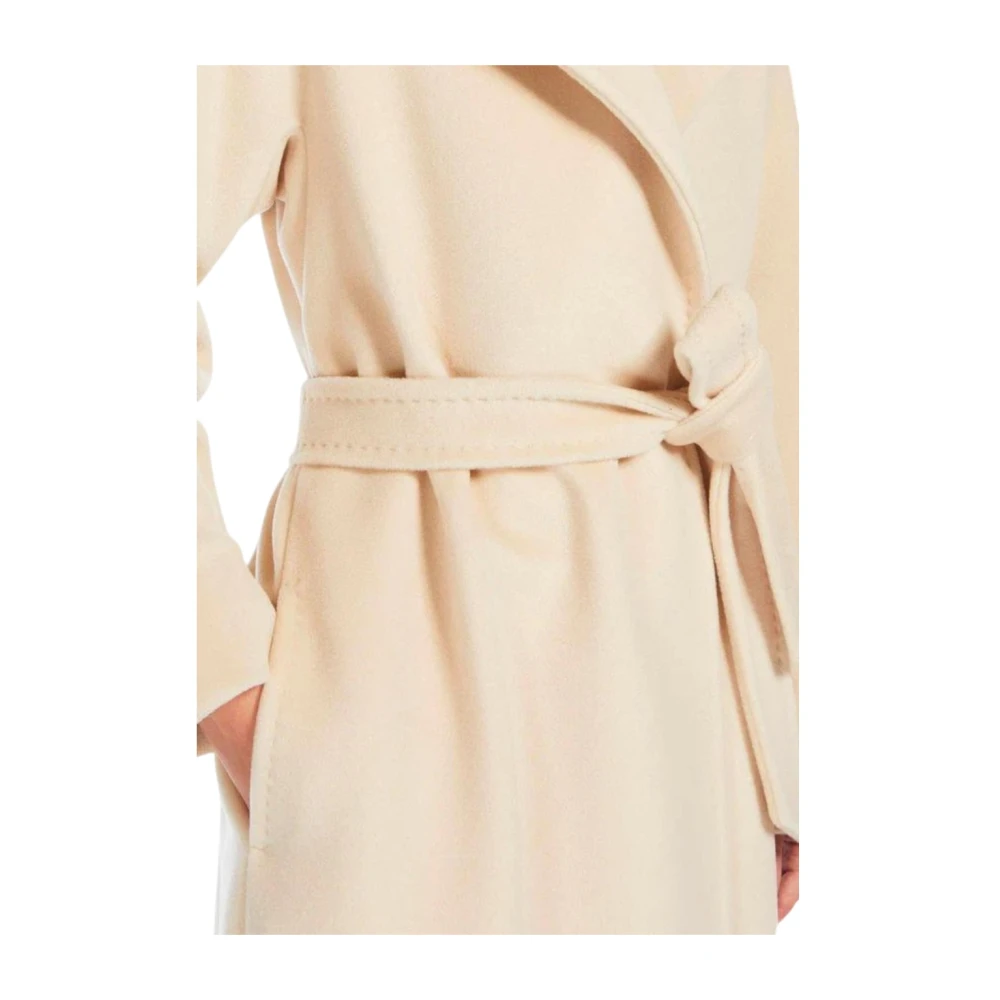 Max Mara Studio Elegante Wollen Jas Beige Dames