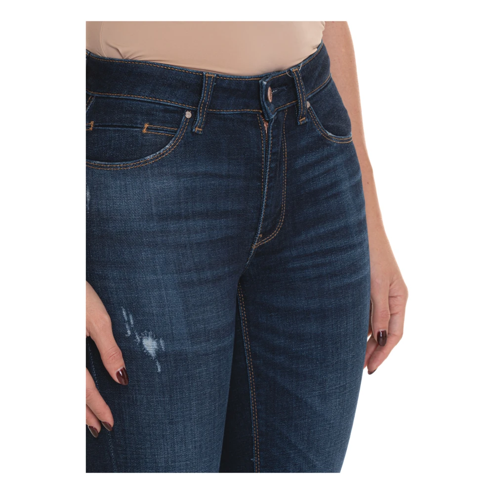 Guess High waisted bootcut jeans met uitsparingen Blue Dames