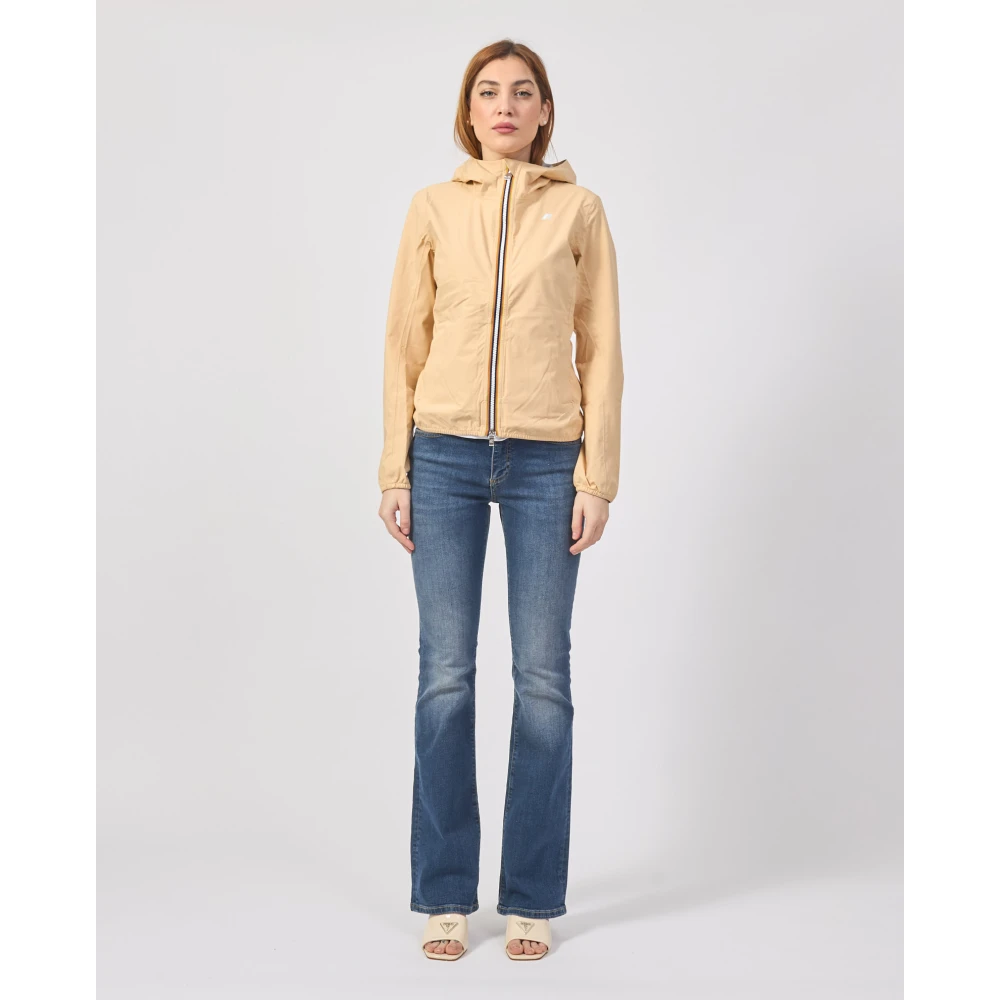 K-way Beige Korte Jas Lily voor Vrouwen Beige Dames
