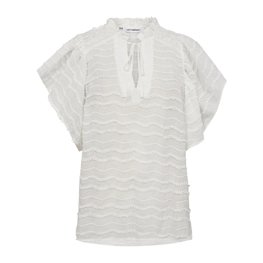 Co'Couture Feminine Frill Top Blouse White Dames