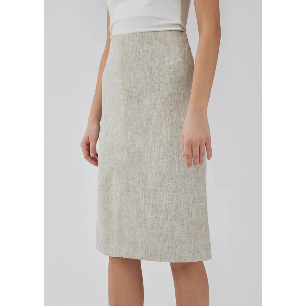 Modström HaleyMD Midi-potloodrok Beige Dames