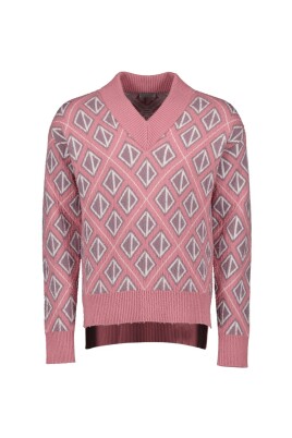 diamond-jacquard-v-neck-sweater