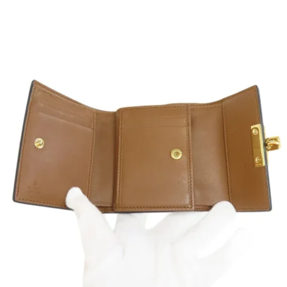 Gucci Vintage Pre-owned Leather wallets Black Dames