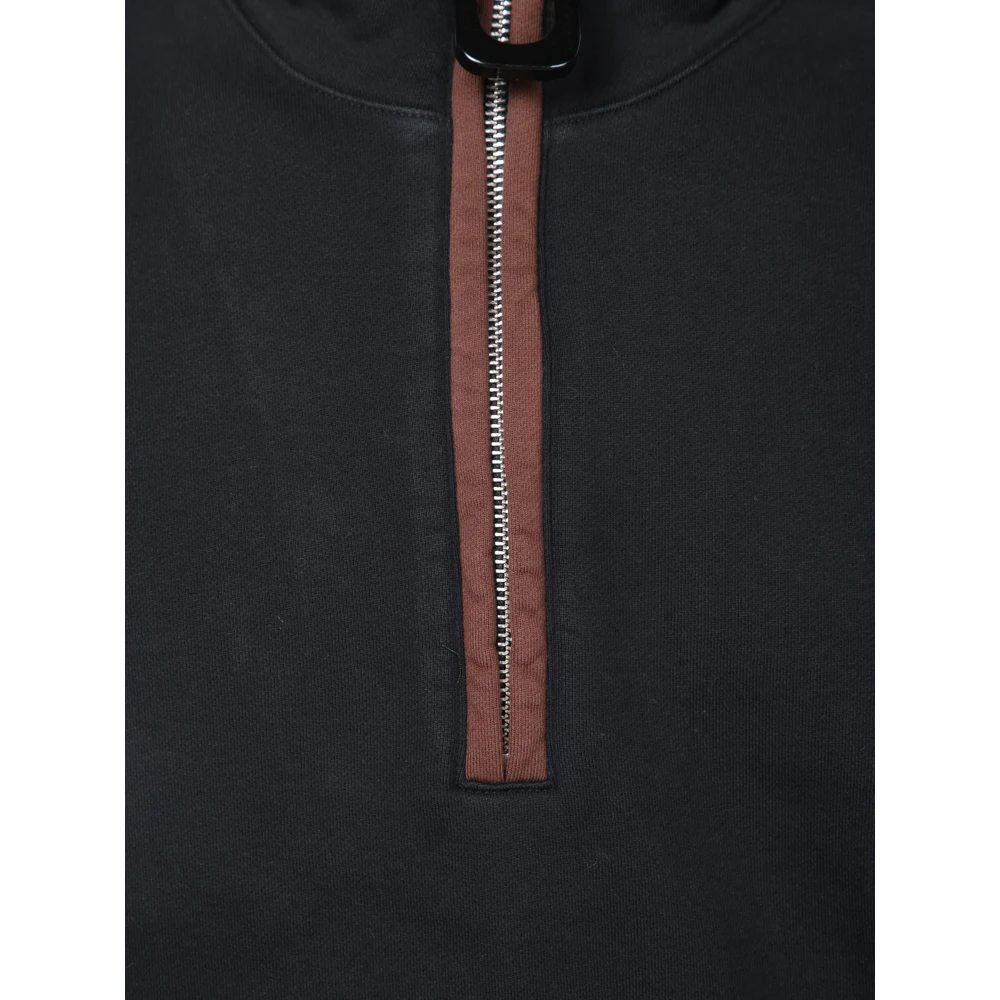 JW Anderson Zwart Half Zip Sweatshirt Elegant Ontwerp Black Heren