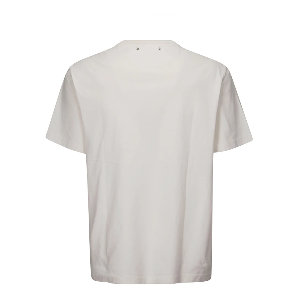 Golden Goose Journey Regular Katoenen T-Shirt White Heren