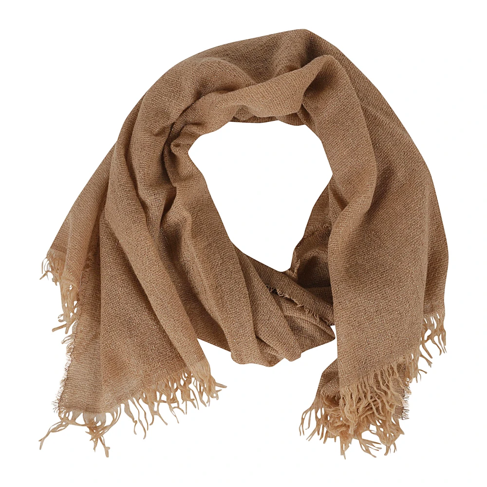 Fabiana Filippi Luxe Franje Wollen Sjaal Brown Dames