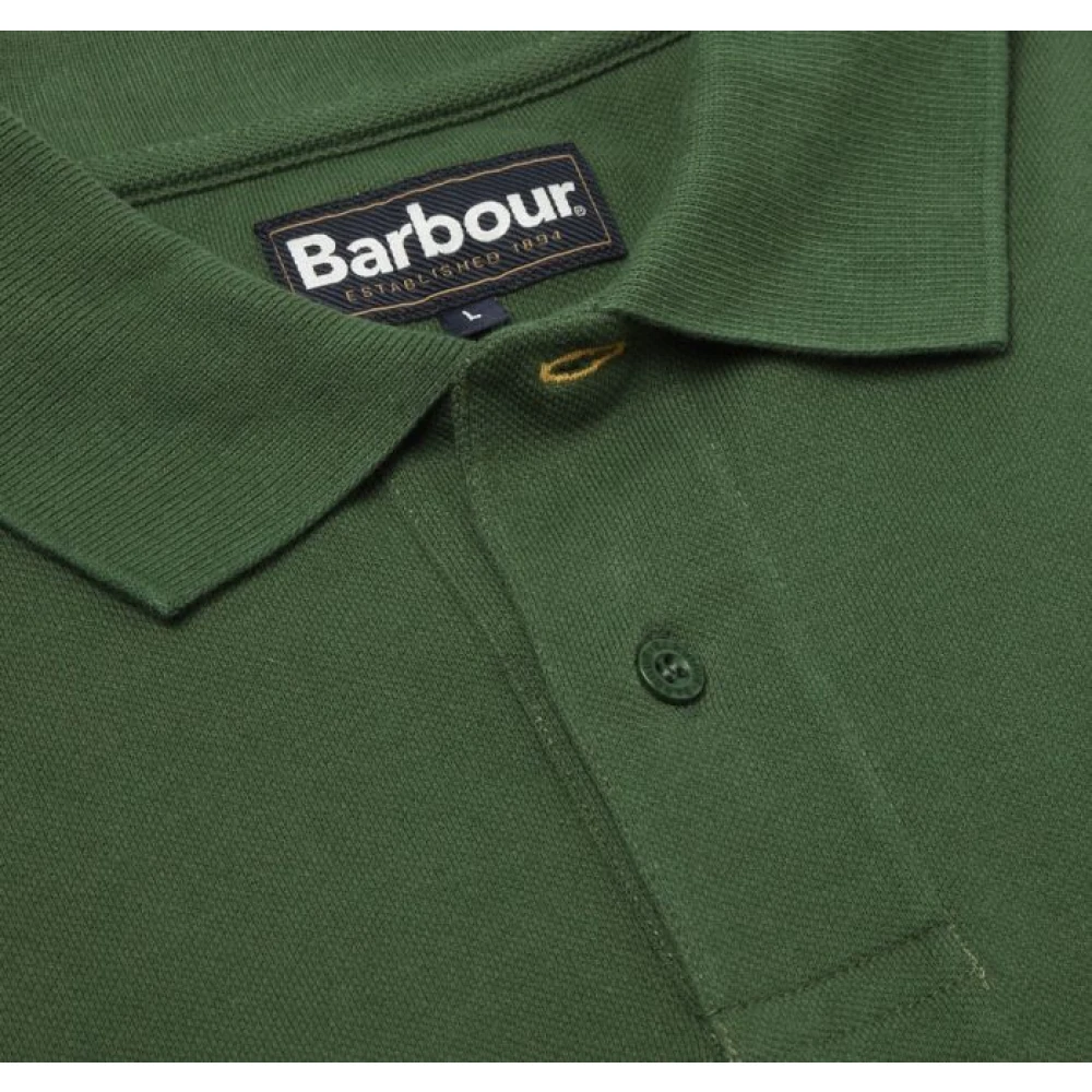 Barbour Tartan Pique Polo Shirt in Racing Green Heren