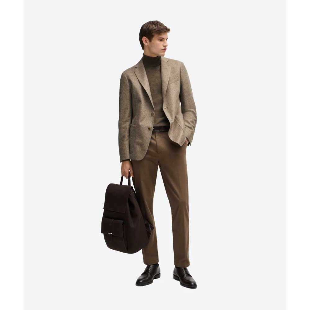 Hugo Boss Stretch jersey en wollen jas Beige Heren
