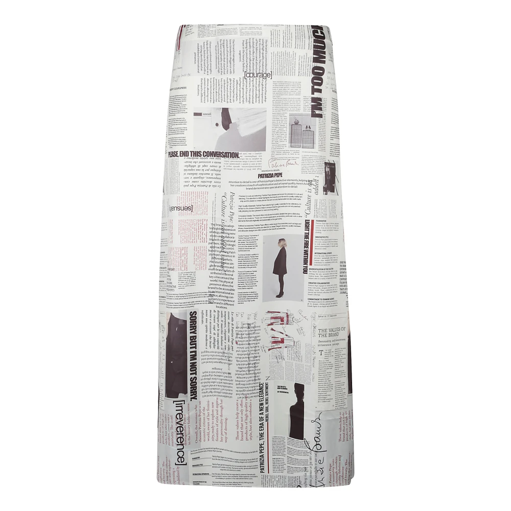 PATRIZIA PEPE Stijlvolle Mini Rok voor Vrouwen Gray Dames