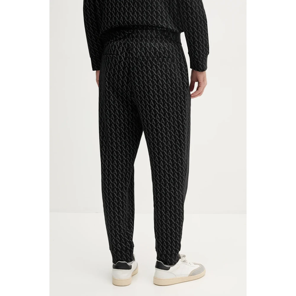 Armani Exchange Pantaloni Jogger In Cotone Con Stampa All-Over Essential - Immagine 3