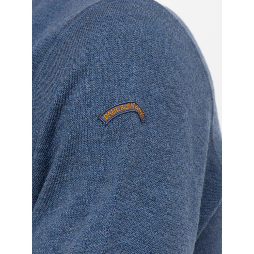 PAUL & SHARK Blauwe Wollen Polo Shirt Blue Heren