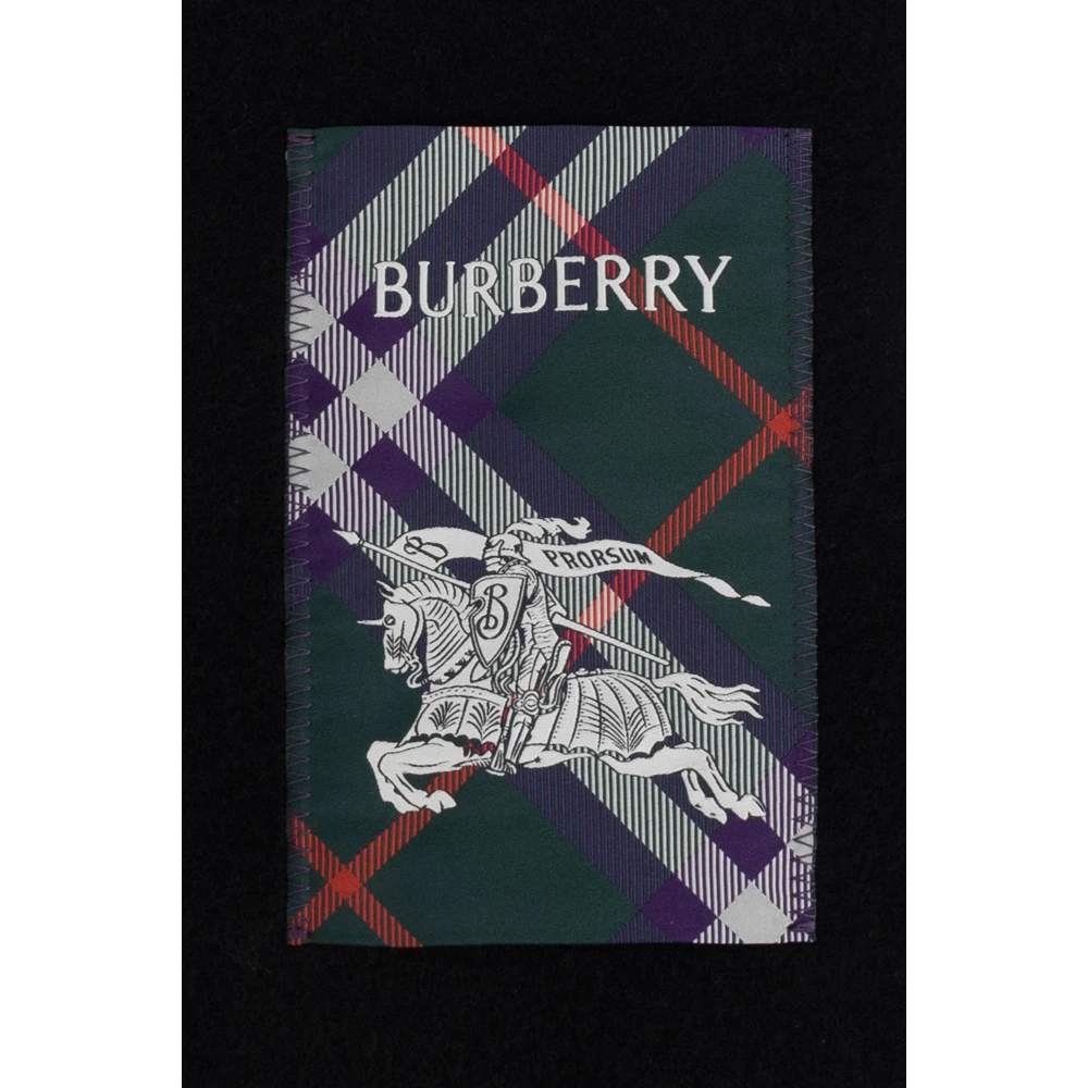 Burberry Kasjmier sjaal met logopatch Black Unisex