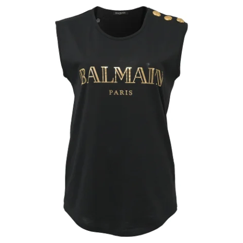 Balmain Pre-owned Cotton tops Black Dames