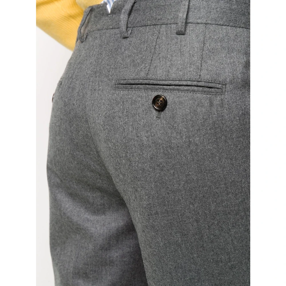 BRUNELLO CUCINELLI Wollen Flanellen Broek Gray Heren
