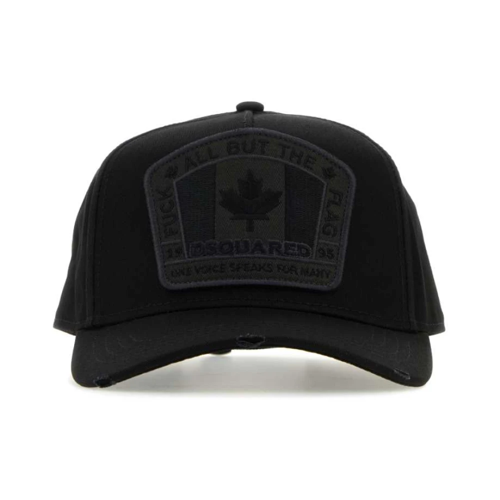 Dsquared2 Men's Black Cotton Baseball Cap