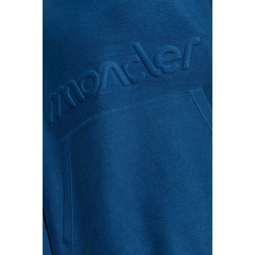 Moncler Hoodie met logo Blue Heren